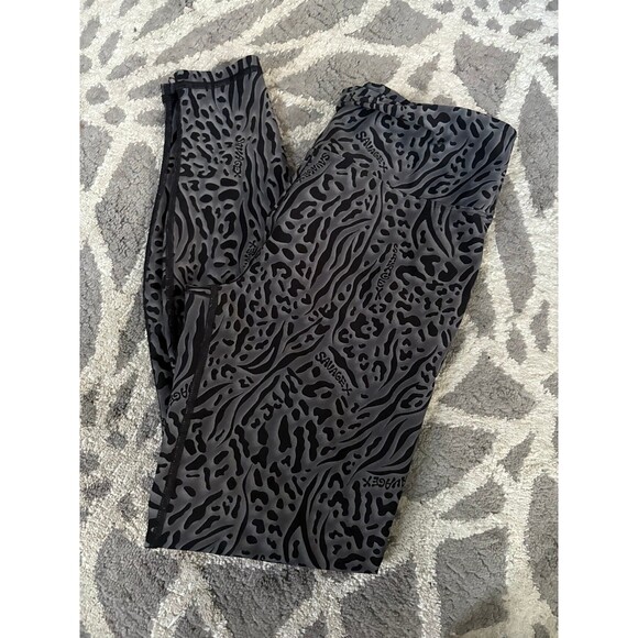 Savage X Fenty Sport Leggings in Black and Gray Animal Print - Picture 4 of 4